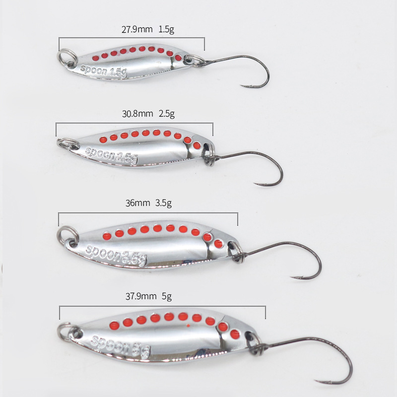 Lexin Leech Viper Luya Sequin Luya Bait Spoon Zinc Alloy Artificial Hard Bait for Bass Green Red Eye Killing Horse Mouth Brushed – Hard Lure – view 3