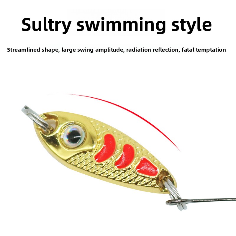 Lure Small Bean Ding Lure Sequin Spoon Sequin Road White Horse Mouth Fish-Shaped Zinc Alloy Artificial Hard Bait Lure – Hard Lure – view 3