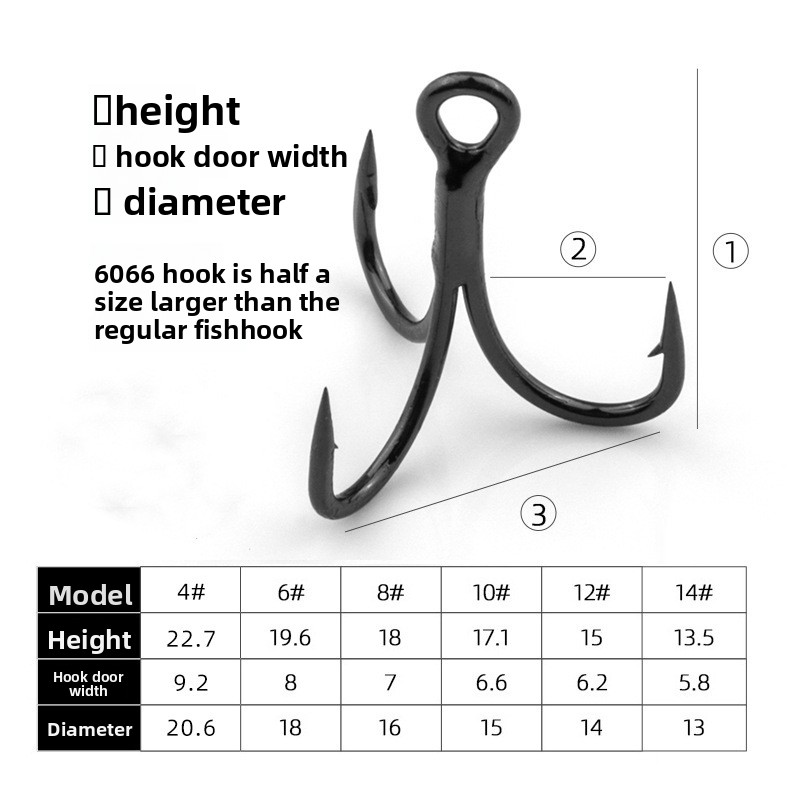 [12 Pieces] Lexin Sai Ke Triple-Strengthened Anti-Rust Anti-Corrosion Treble Hooks Model GZ005 Seker 6066 for Wholesale – Fishhook – view 2