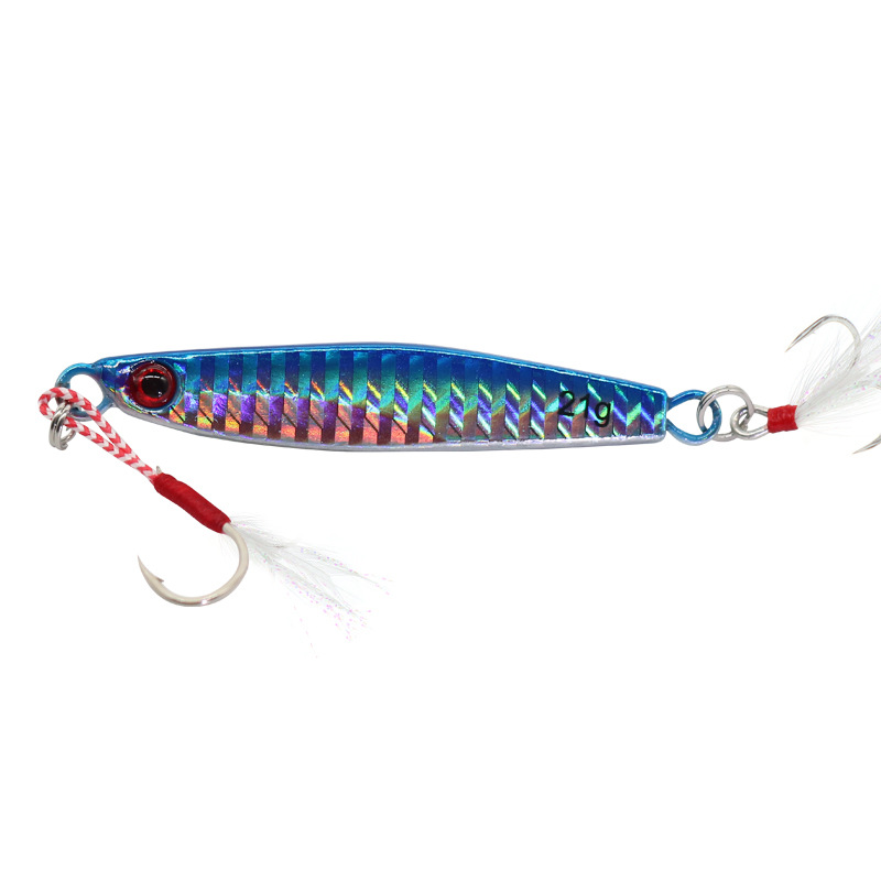 Emma Lead Iron Plate Laser Luya Bass Bait Slow Shake Cushion Fishing Lures Colorful Reflective – Metal Jig – view 5