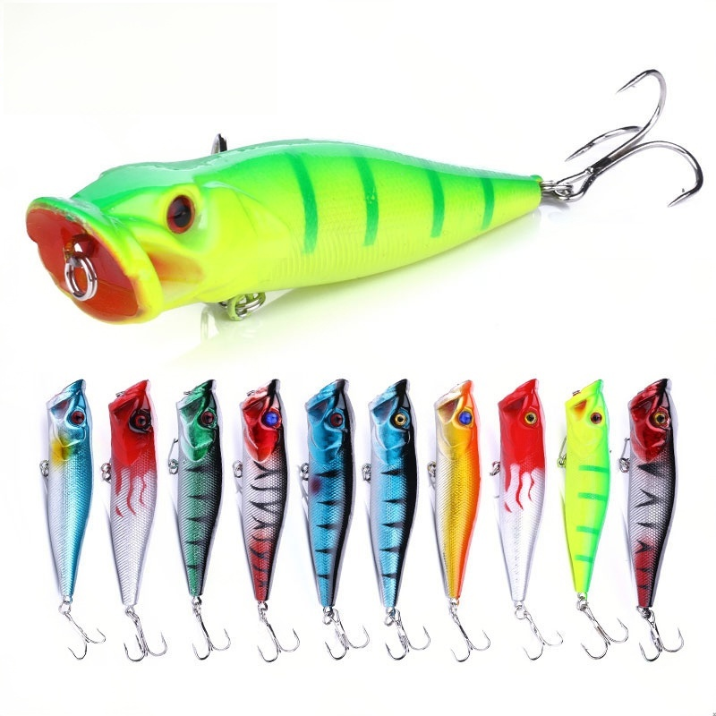 12g Popper Lure, Topwater Hard Bait, Waking Fishing Lure Fake Bait for Bass – Popper – view 2