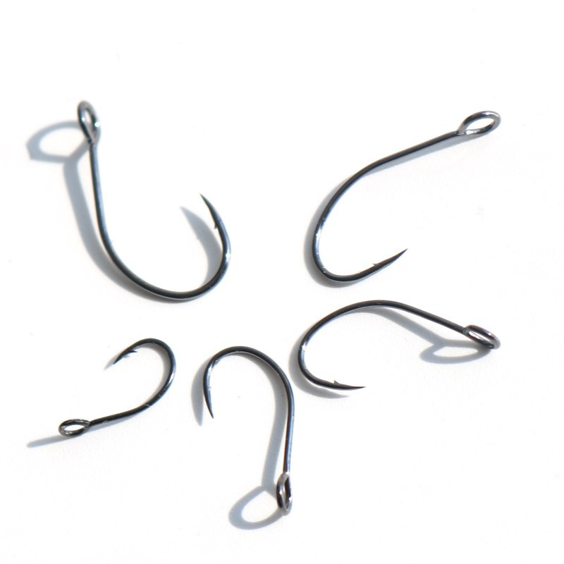 Big Eye Single Hook, Stream Trout Iron Plate Hook, Anti-corrosion Reinforced Black Nickel Fishing Hook – Fishhook – view 4