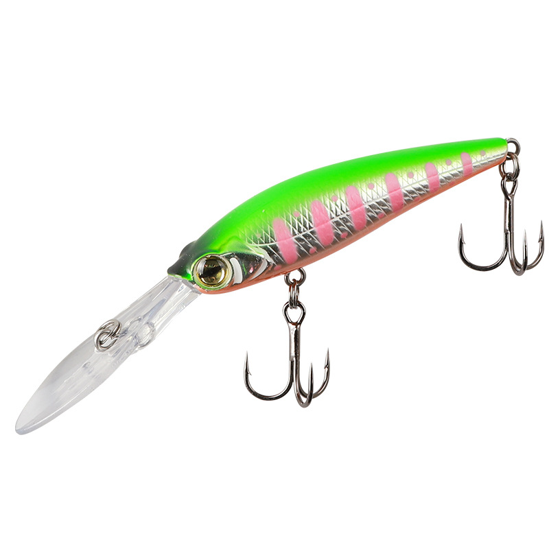 Stainless Steel Long Tongue Mino Live Bait for Bass-Deep Diving Floating Scuba Mandarin Fish Road Fake Bait Long Throw – Minnow – view 1