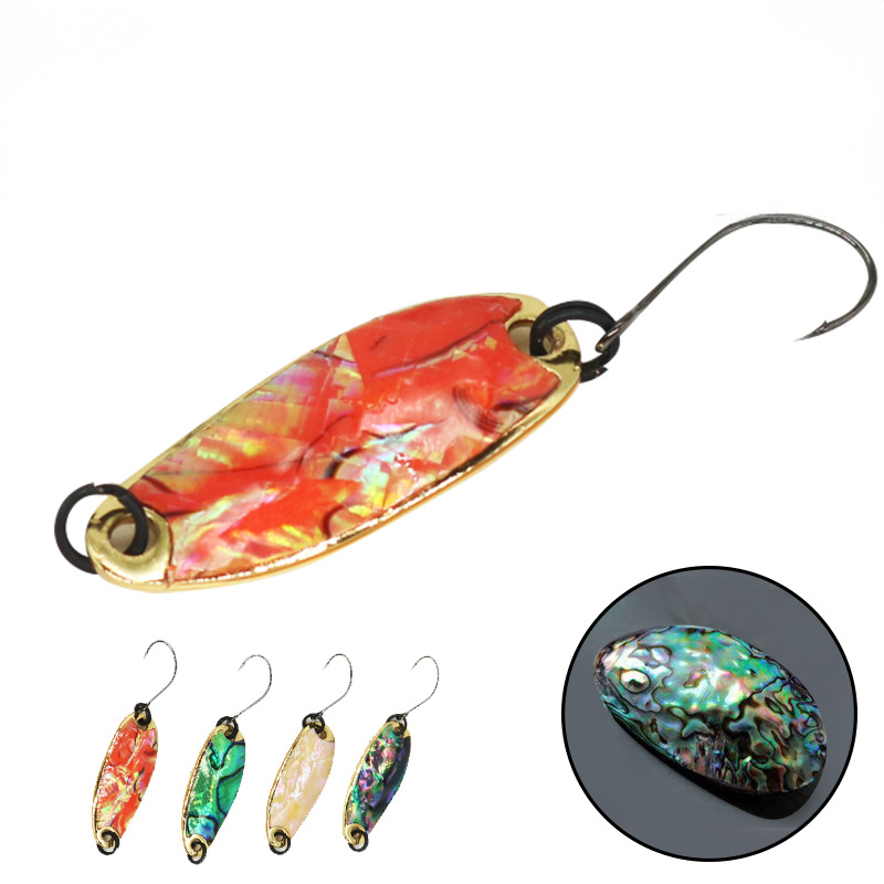 Lure Metal Bass Artificial Hard Bait with Horse Mouth Sequin Willow Leaf Design Single Hook for Stream Fishing – Spoon & Spinner – view 1