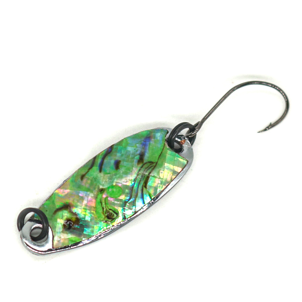 Lure Metal Bass Artificial Hard Bait with Horse Mouth Sequin Willow Leaf Design Single Hook for Stream Fishing – Spoon & Spinner – view 5