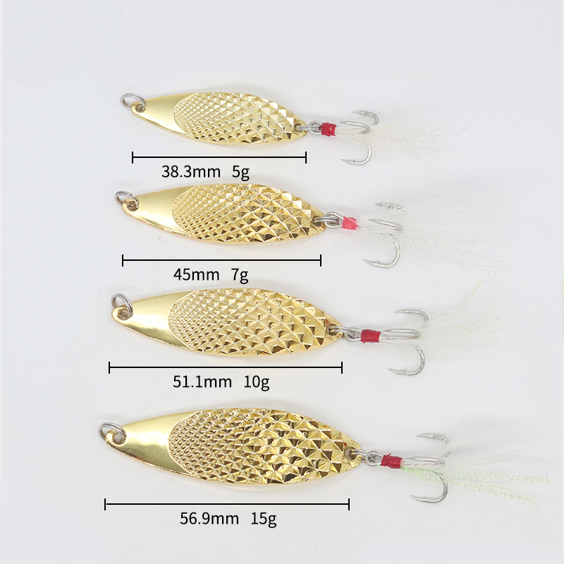 Horse Mouth Sequins Lure Fake Bait Leech Beak Bass Black Fish Reinforced Spoon Single Hook Zinc Alloy Lure Minnow Artificial – Spoon & Spinner – view 2