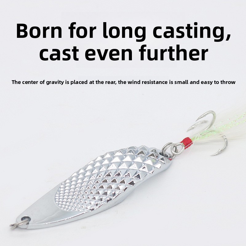 Horse Mouth Sequins Lure Fake Bait Leech Beak Bass Black Fish Reinforced Spoon Single Hook Zinc Alloy Lure Minnow Artificial – Spoon & Spinner – view 4