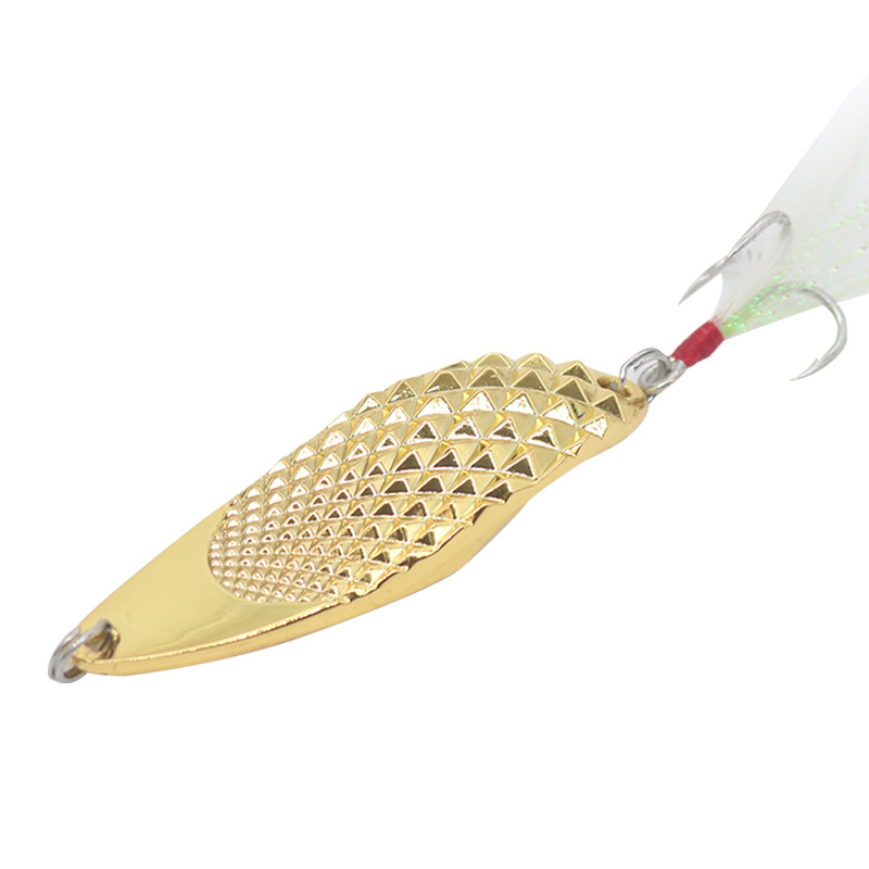 Horse Mouth Sequins Lure Fake Bait Leech Beak Bass Black Fish Reinforced Spoon Single Hook Zinc Alloy Lure Minnow Artificial – Spoon & Spinner – view 1
