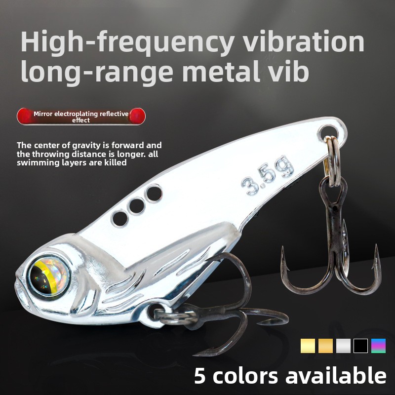 Ares Vib Luya Artificial Hard Bait Sequin Metal Micro VIB Far-cast Sea Fishing Freshwater Seawater Black Bass – Hard Lure – view 2