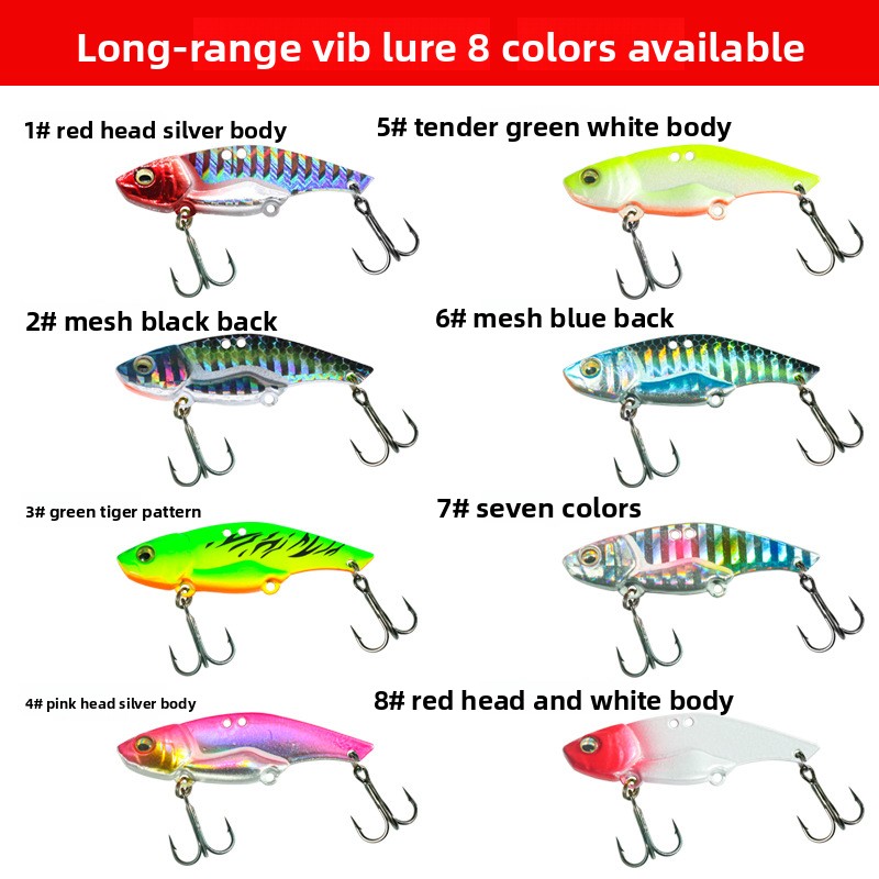 VIB Luya Lead-coated Copper Artificial Hard Bait for Bass with Hooks Sequin Design Universal Use – Hard Lure – view 4