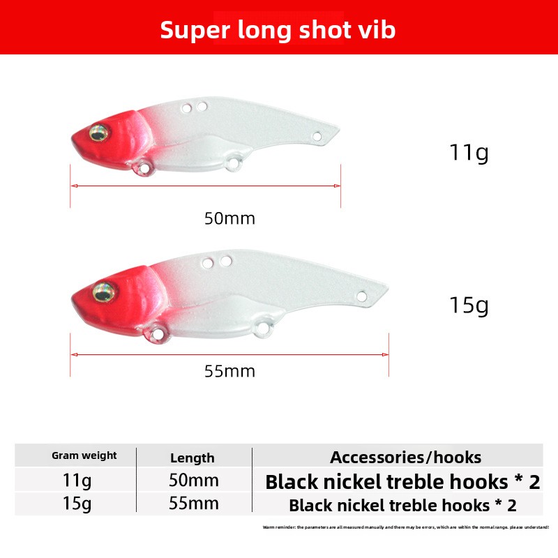 VIB Luya Lead-coated Copper Artificial Hard Bait for Bass with Hooks Sequin Design Universal Use – Hard Lure – view 2