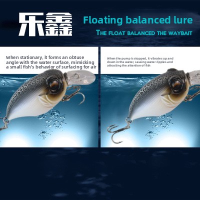 Luya Rock Little Fat Mino Floating ABS Artificial Hard Bait Perch Bow False Bait with Hooks – Hard Lure – view 3