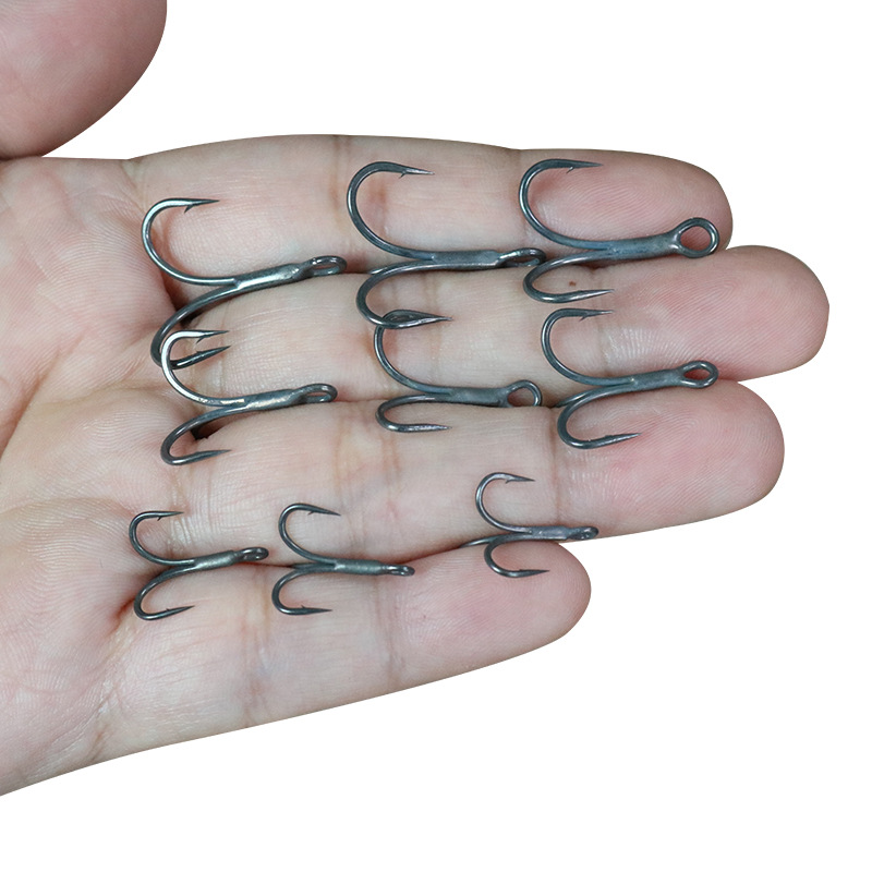 Treble Hooks, 3X Reinforced Titanium Teflon Coated Fishing Hooks, Pre-Tied Black Gold Steel Treble Hooks Wholesale – Fishhook – view 5