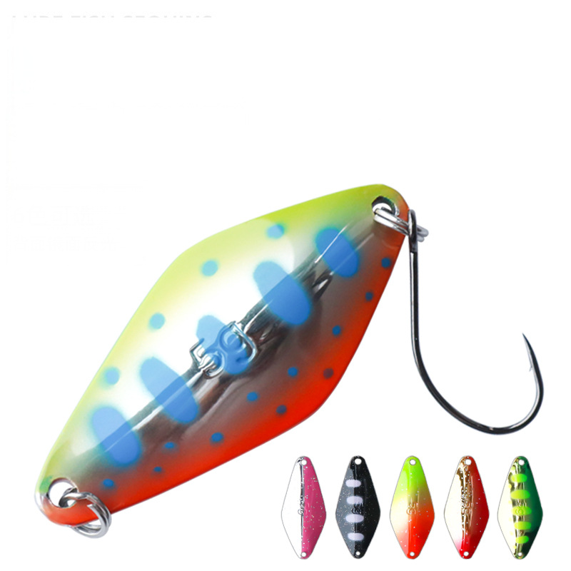 Pure Copper Color Horse Mouth Sequins DUO Submerged Luya Iron Plate Bait Artificial Hard Bait Perch Bass Bare White Striped – Hard Lure – view 1