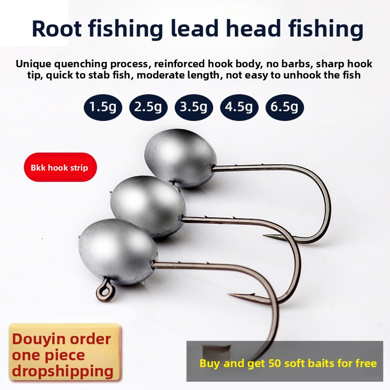 Le Xin Luya Lead Barbed Root Hooks for Lure Fishing in Stream Small Crank & Double Back Hooks Soft Bug Bait Wholesale – Fishhook – view 4