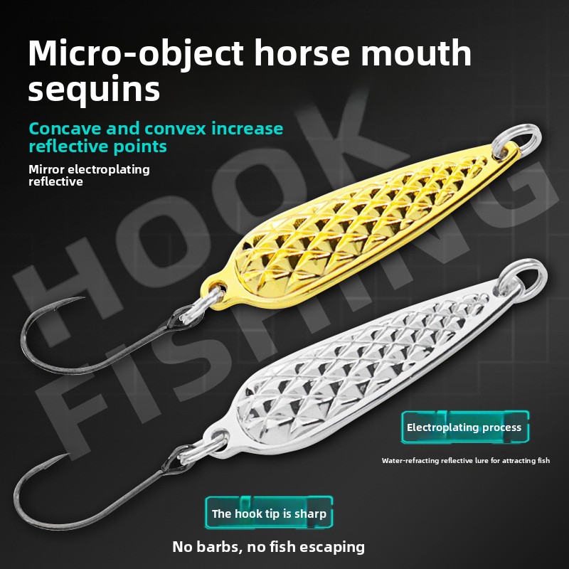 Micro Metal Spoon Lure, Ultralight Stream Spoon for Minnow, Bleak, Topmouth Culter and Bass, Freshwater Imitation Fishing Bait – Spoon & Spinner – view 3