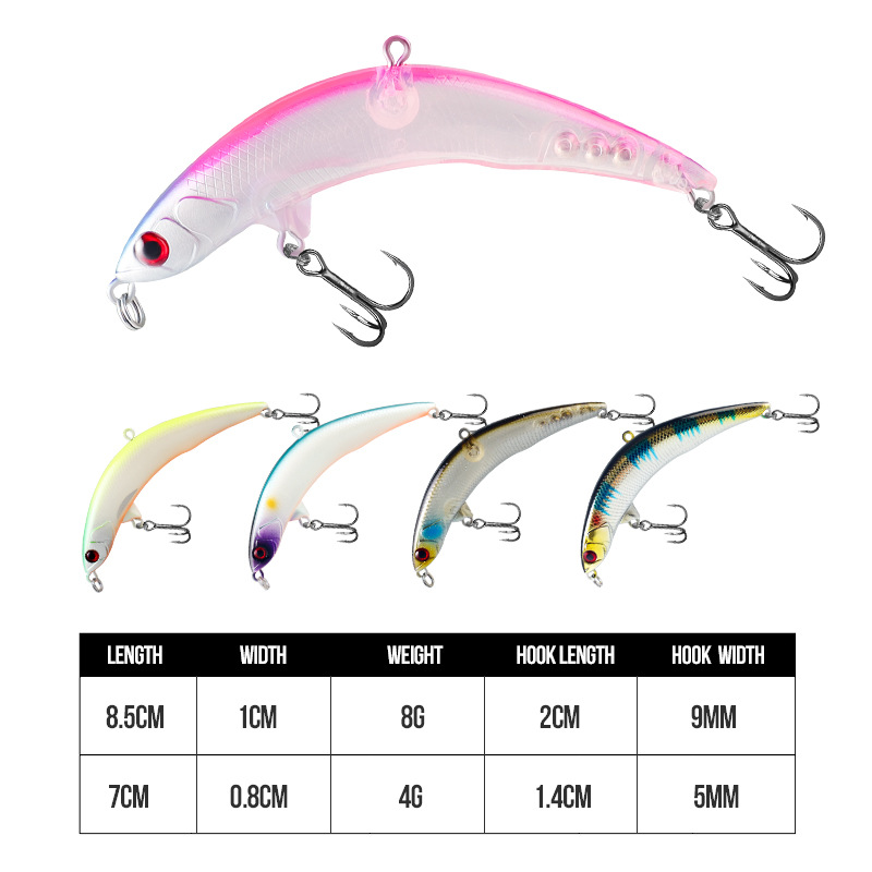 Taiyu Lure, Floating Arched Dying Fish, 8.5cm 8g Topwater Pencil Bait, Shallow Water Plastic Hard Bait for Fishing – Hard Lure – view 2