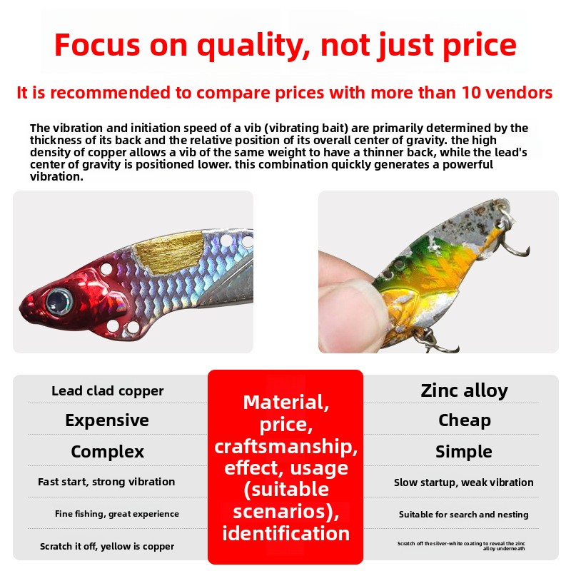 Hammaz Cheetah Iron Plate Lead-coated Copper Far-cast Artificial Hard Bait Hooks Tremor Rotating Sequins Cushion Bass Luya Bait – Hard Lure – view 4