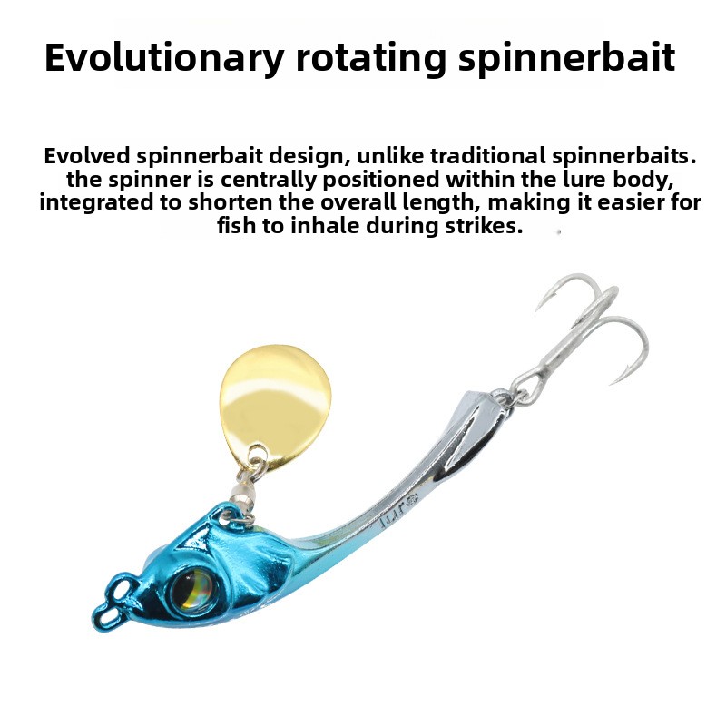 Esun String Moon VIB Zinc Alloy Artificial Hard Bait Rotating Sequins Long Throw Micro-Vibration Small Vibration Bass Fish Lure – Hard Lure – view 3