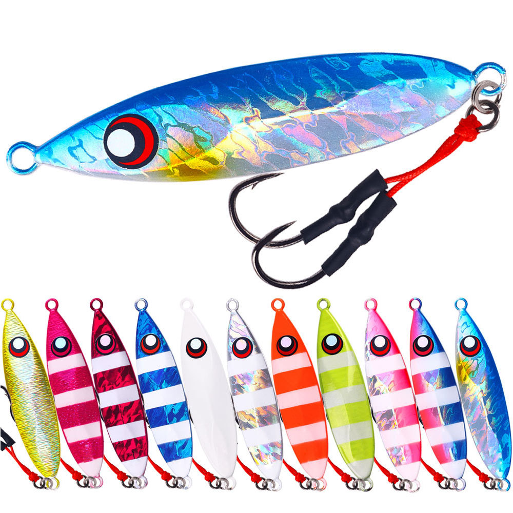 New Laser Glow Metal Jig Lure Heavy Weight Sinking Double Hook Fall Fishing Bait – Hard Lure – view 2