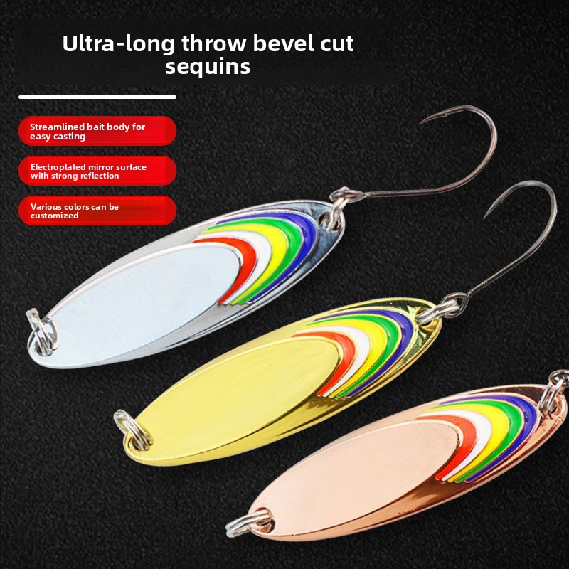 Luya Zinc Alloy Factory Direct Horse Mouth Oblique Cut Single Hook Bait Sequins Far Cast Freshwater Fishing Bass Cocked – Hard Lure – view 5