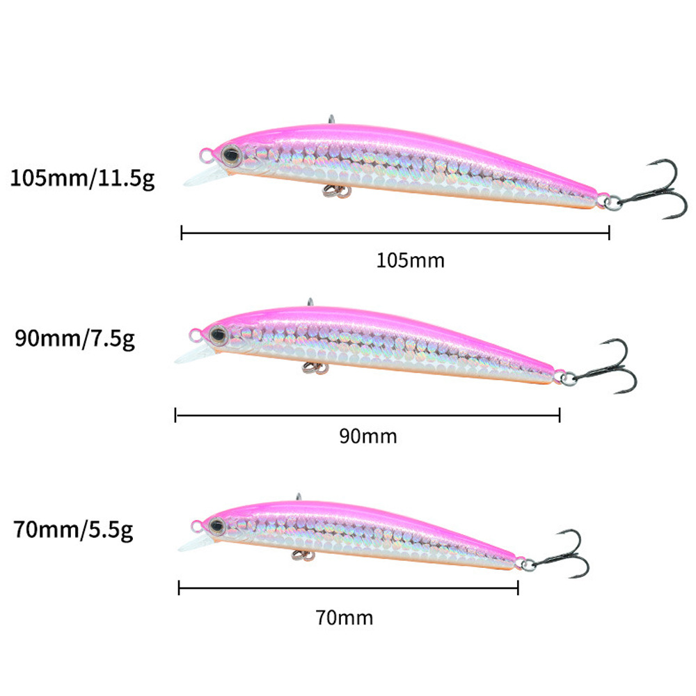 Lure Bait Chopping Silver Ship Far Submerged Mino Minnow Dead Flying System Cross-border Fresh Water False Bait Hooks – Minnow – view 2