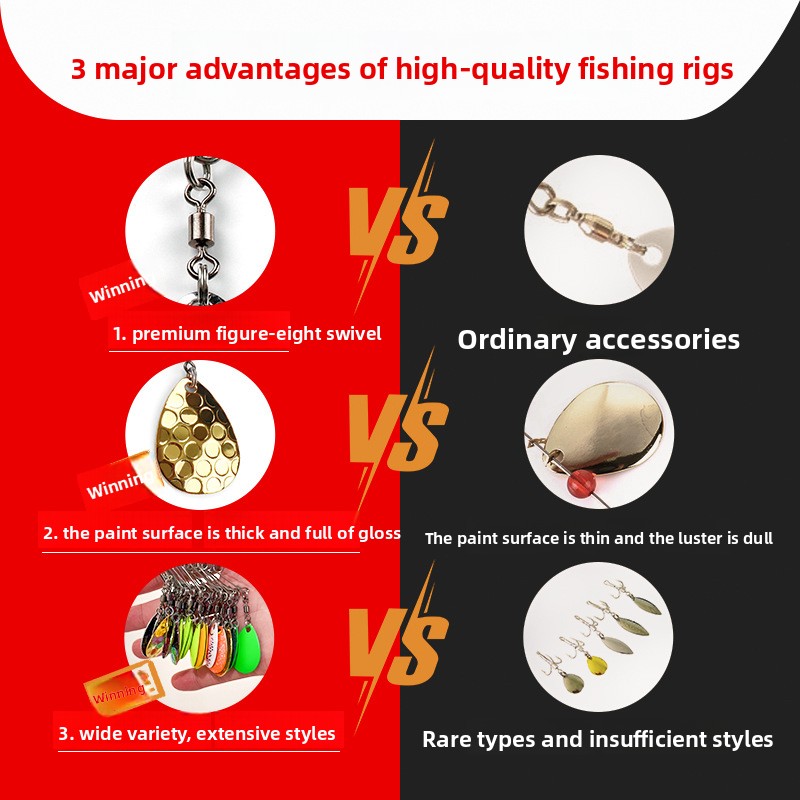 Iron Black Pit Sequins Color Rotary DIY Bait Beard Guy Accessories Luya Fishing Spinner Bait Group Wholesale – Fishing Lure – view 5