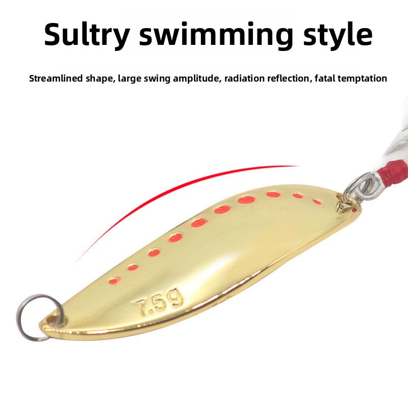 New Leech Sequins Long-Distance Lure Zinc Alloy Artificial Hard Bait for Bass with Hooks – Spoon & Spinner – view 5