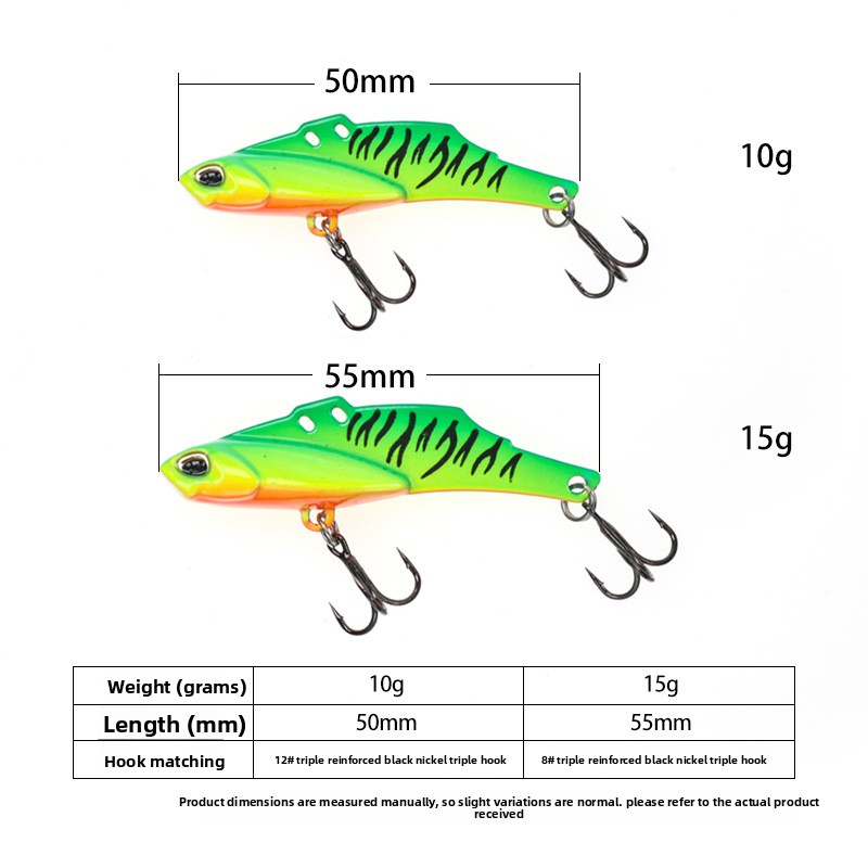 Lexin Luya DUO Vib Super Long-range Lead-coated Copper High Frequency Tremor VIB Artificial Hard Bait with Hooks – Hard Lure – view 2