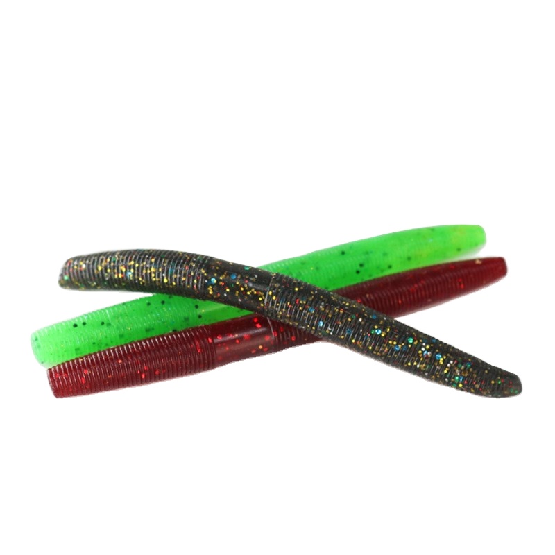 Lure PVC Bass Soft Bait Worm Lead-Free Fishing Bionic Artificial 8-Piece Pack – Worms & Grubs – view 1