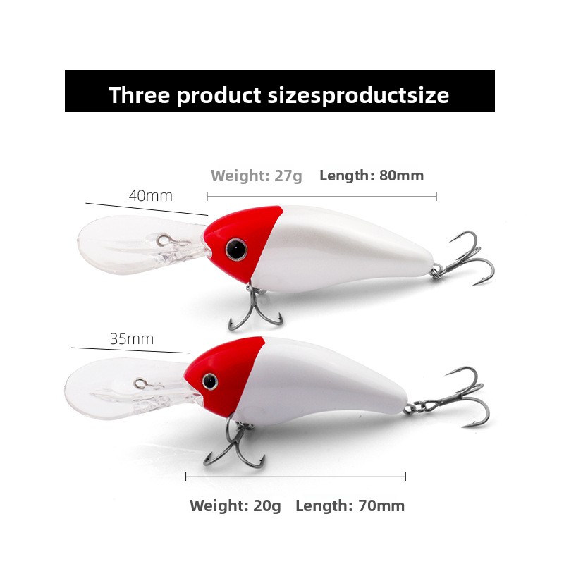 ABS Floating Water Mino Middle Deep Diving Kvd Rock Fat Man Sea Fishing Artificial Hard Bait 5XD6XD Lure Bait – Crankbait – view 2