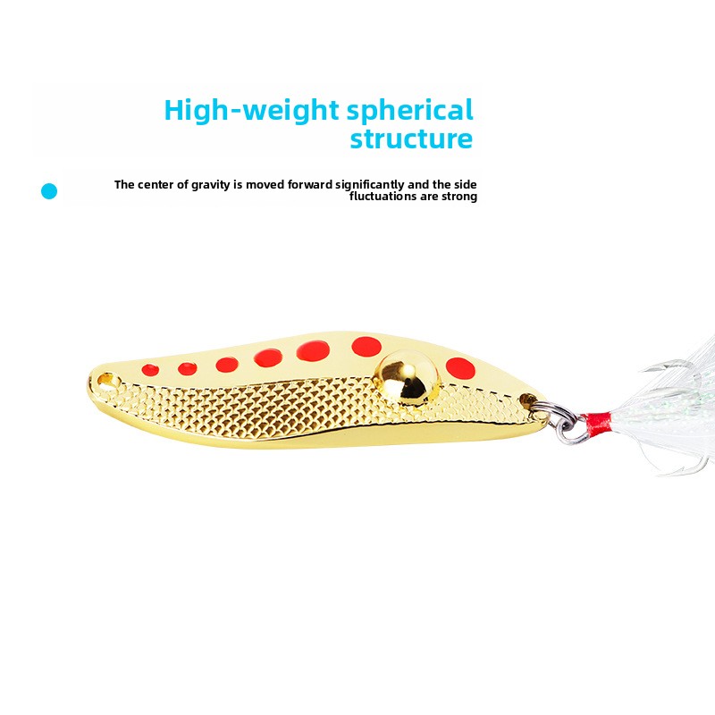 Wholesale Zinc Alloy Artificial Hard Bait Water Shaped Diamond Luya Sequin Bait Horse Mouth Sequin Sackerel Perch White Strip – Spoon & Spinner – view 2