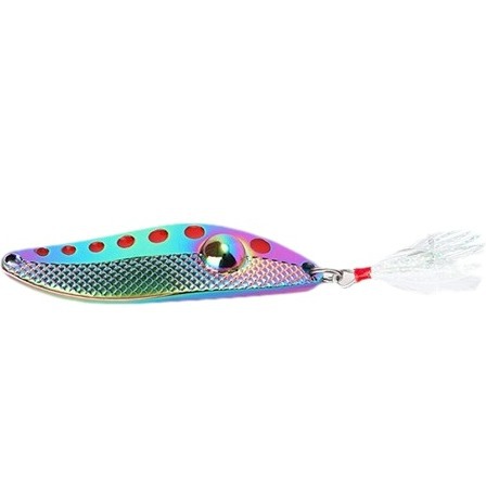 Wholesale Zinc Alloy Artificial Hard Bait Water Shaped Diamond Luya Sequin Bait Horse Mouth Sequin Sackerel Perch White Strip – Spoon & Spinner – view 1