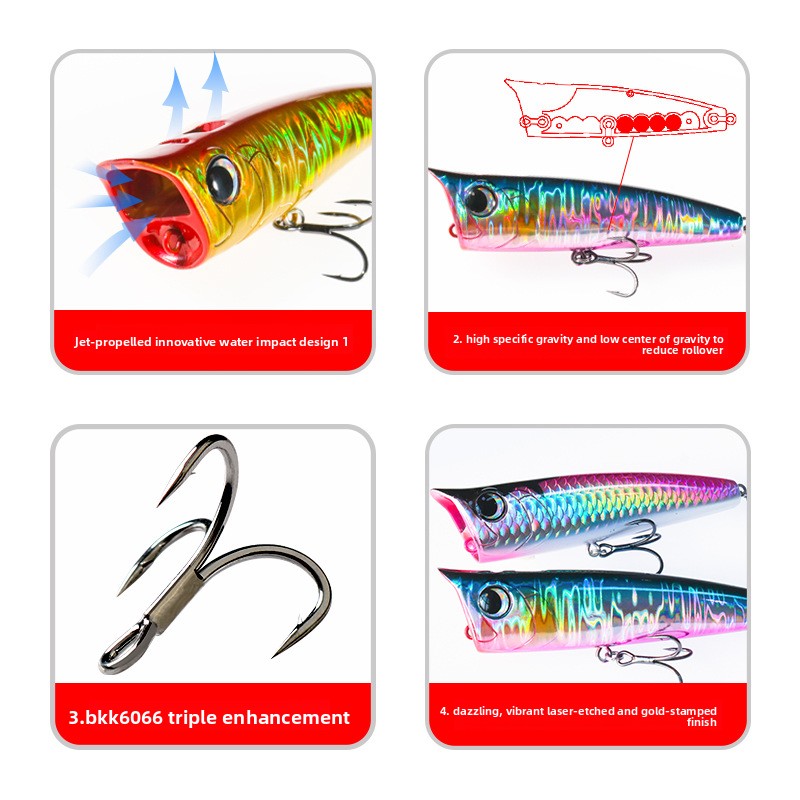 Word Dog Super Long-distance Sea Fishing Wave Climbing ABS Material Hard Bait Hooks Floating Water Mino Jet Bass – Hard Lure – view 4