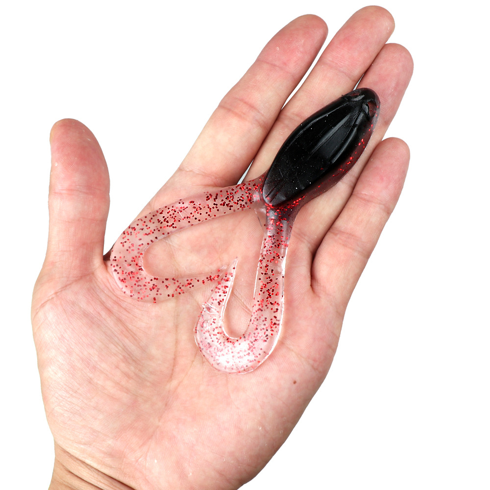 Floating Double-Tail Soft Frog Lure, 11cm 16g Soft Worm Lure, Bass Fishing Kit for Black Pit, Foreign Trade in Stock – Hard Lure – view 2