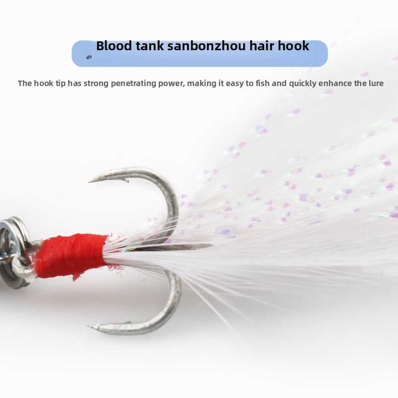 Lengthen Jumping Lure Mouth Sequin Zinc Alloy Fresh Water Coil-up Skill Super Long-distance Fishing Bait Hooks for Fish – Spoon & Spinner – view 1