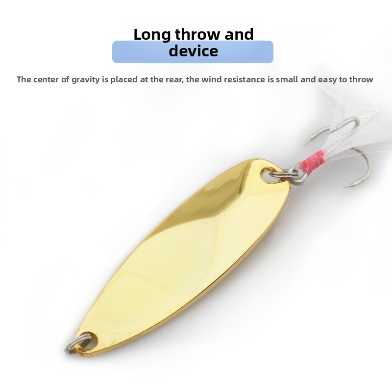 Lengthen Jumping Lure Mouth Sequin Zinc Alloy Fresh Water Coil-up Skill Super Long-distance Fishing Bait Hooks for Fish – Spoon & Spinner – view 2