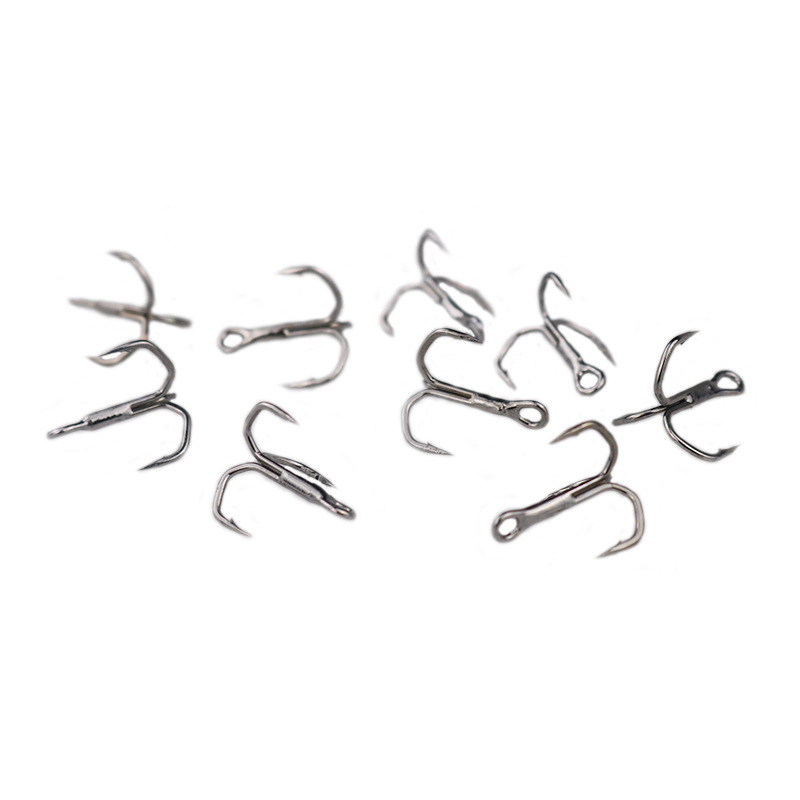 4X Reinforced Heavy Duty Treble Hook, Triangle Sharp Barbed Treble Anchor Hook, Multi Sizes 50 Pcs Pack Fishing Hooks – Fishhook – view 3