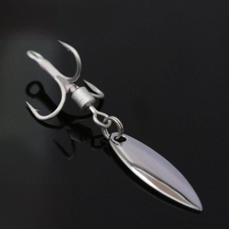 Lure DIY Texas Rig Matching Hook, Saltwater Noise Blade with Rotating Spinner Blade, Reinforced Blood Groove Treble Hook – Spoon & Spinner – view 1