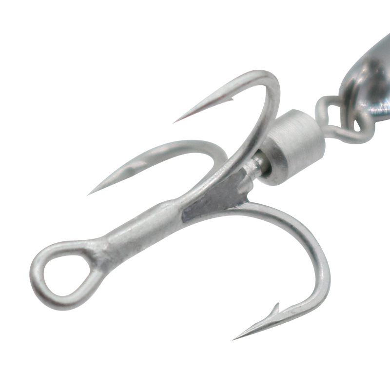 Lure DIY Texas Rig Matching Hook, Saltwater Noise Blade with Rotating Spinner Blade, Reinforced Blood Groove Treble Hook – Spoon & Spinner – view 2