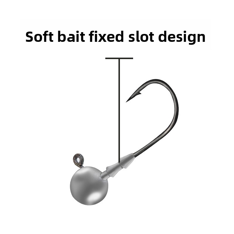 50 Boxed Lead Jig Hooks Soft Bait Anti-Hanging Reinforced Barbed Lure Fishing for Perch Lake Use – Fishhook – view 5