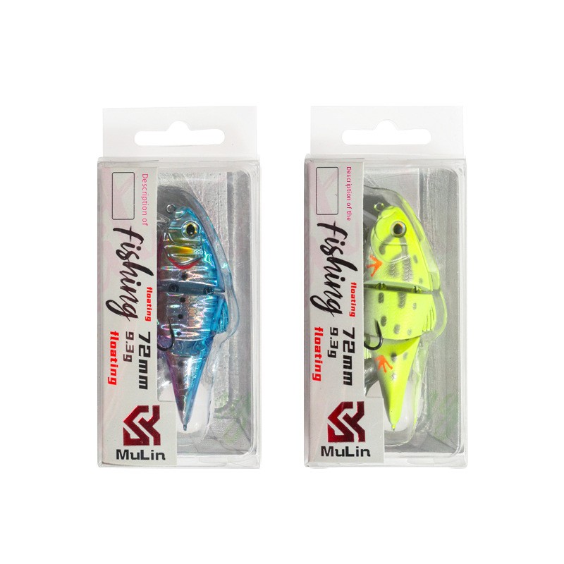 Slow Floating Multi-section Artificial Hard Bait Stainless Steel 93g Black Pit Bass Fresh Water – Minnow – view 5