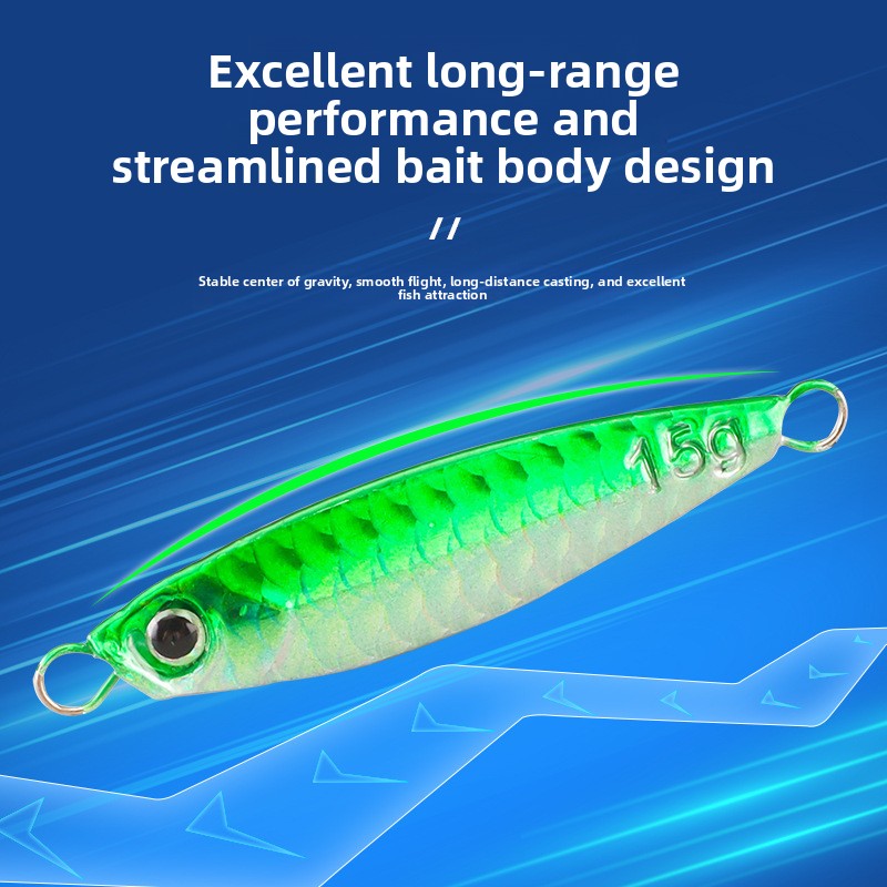 Custom Scale Falling ABS Plate Lure Bait Set Far-cast Fish Scale Pattern Sequin Artificial Hard Bait Hooks for Freshwater Sea – Metal Lure – view 3
