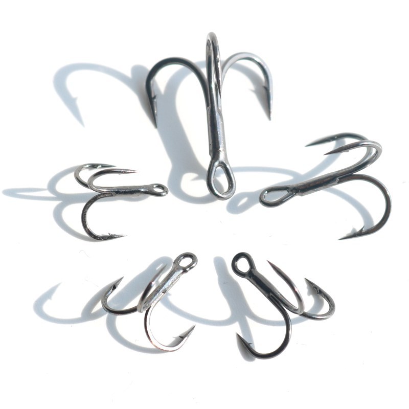 Triple Reinforcing Black Nickel Treble Hooks Anti-Corrosion Rust Resistant Barb 50 Pack Bass Fishing Lure Fishing – Fishhook – view 4