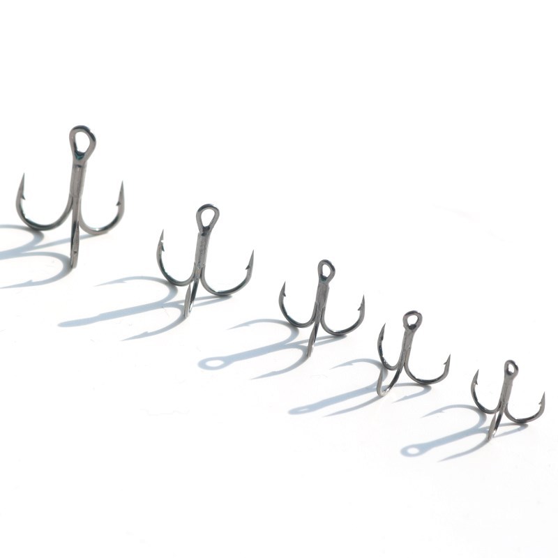 Triple Reinforcing Black Nickel Treble Hooks Anti-Corrosion Rust Resistant Barb 50 Pack Bass Fishing Lure Fishing – Fishhook – view 3