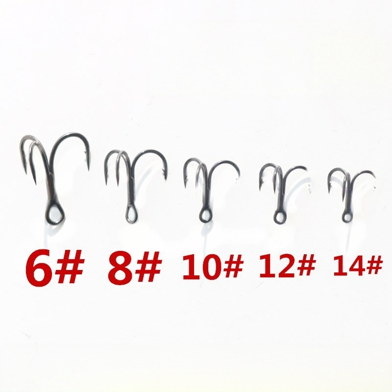 Triple Reinforcing Black Nickel Treble Hooks Anti-Corrosion Rust Resistant Barb 50 Pack Bass Fishing Lure Fishing – Fishhook – view 5