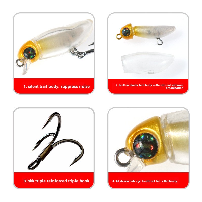 Lure Artificial Hard Bait Stainless Steel Micro-object Insect Minnow Pencil Soft Floating Customization No Hooks – Hard Lure – view 4