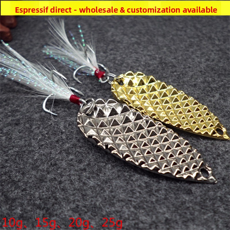 Espressif Diamond Holographic Zinc Alloy Cicada Lure Sequins for Xinjiang Sea Fishing Bass Artificial Hard Bait – Spoon & Spinner – view 4