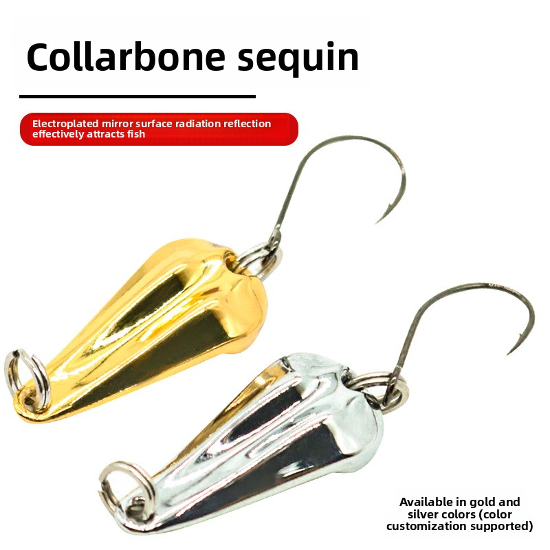 Zinc Alloy Clavicle Lure Sequin Micro-object Cock-mouth Makou Stream Freshwater Fish Artificial Hard Bait Killing Bait – Spoon & Spinner – view 1