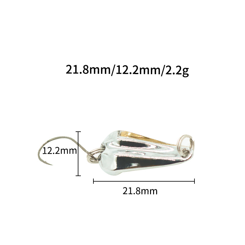 Zinc Alloy Clavicle Lure Sequin Micro-object Cock-mouth Makou Stream Freshwater Fish Artificial Hard Bait Killing Bait – Spoon & Spinner – view 2